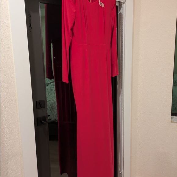 Zhivago | Forte Gown In Cerise Hot Pink NEW Size 12 Long Sleeve Modest - Picture 3 of 7
